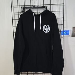 Black Hoodie with White Logo